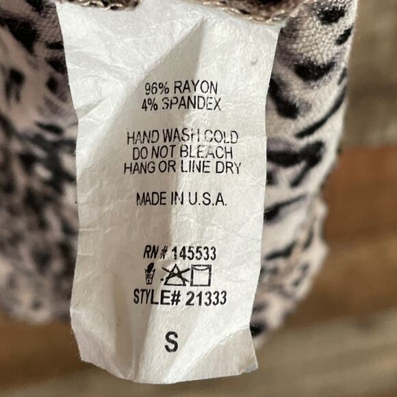 Anthropologie W5 White Black Leopard Tank Top Size Small - Picture 4 of 7